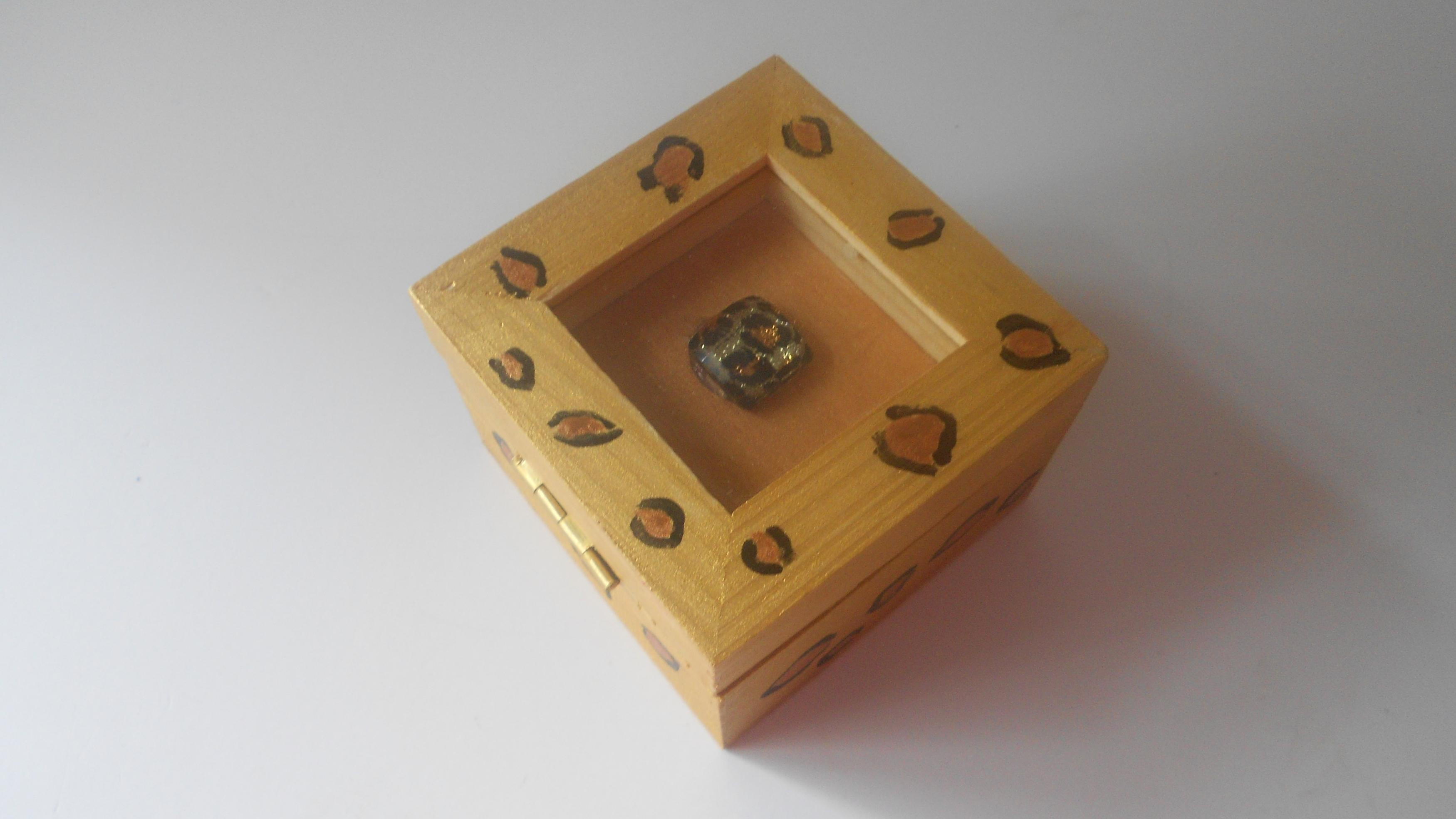 Leopard Themed Engagement Wedding Ring Keepsake Box on Luulla